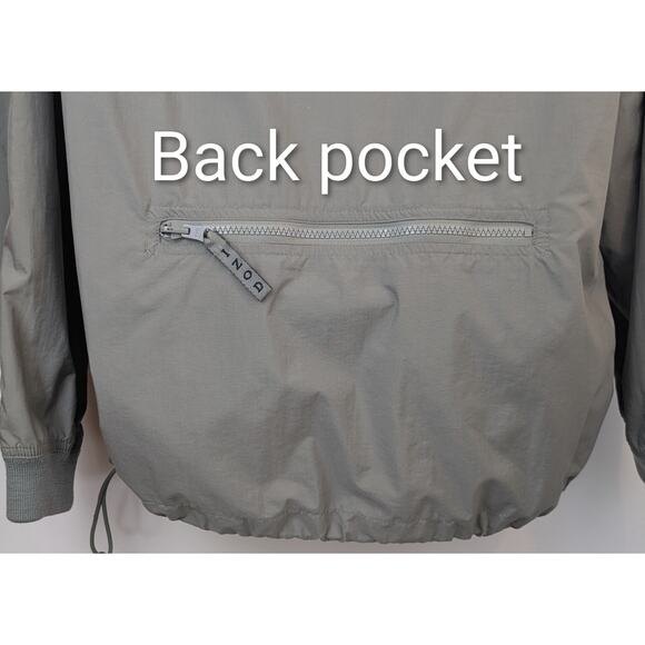 IZOD Golf Mens Windbreaker Jacket Large Green Hooded Multi Pocket Lightweight - Picture 8 of 11